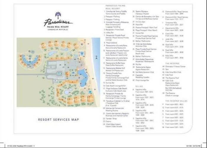 Map Paradisus Palma Real Golf & Spa